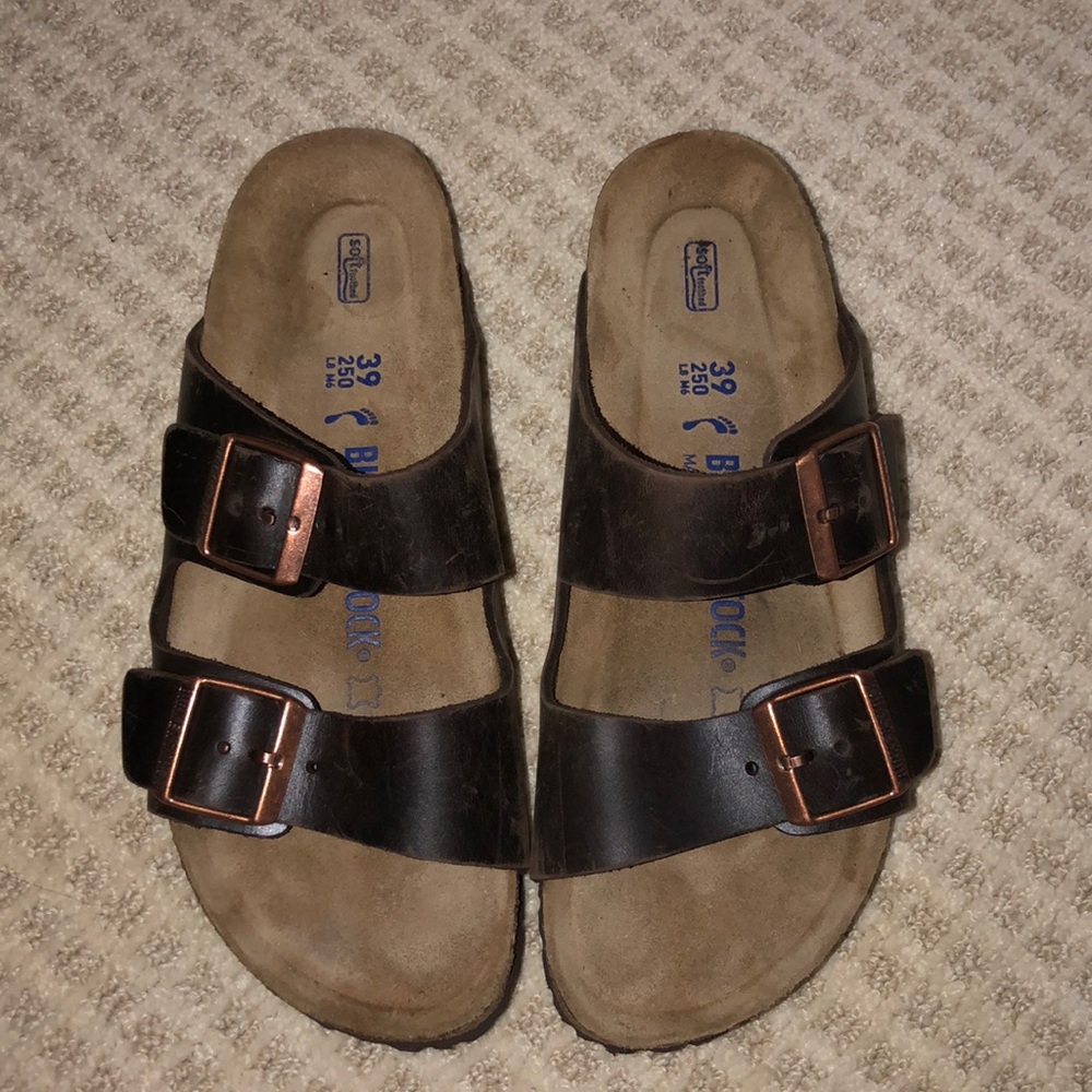 Birkenstock Arizona Brown Leather Soft Footbed
